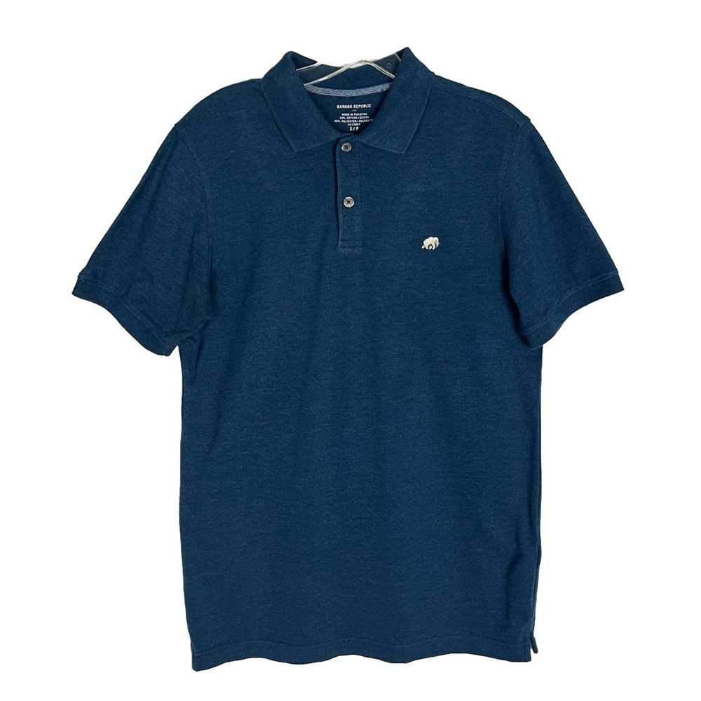 Banana Republic Men's Polo Shirt - Short Sleeve Blue Size S/P